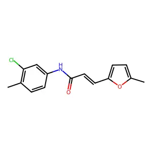 N-(3-chloro-4-methylphenyl)-3-(5-methylfuran-2-yl)prop-2-enamide structure