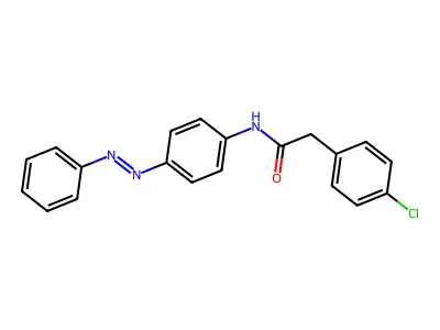 Benzeneacetamide, 4-chloro-N-[4-(2-phenyldiazenyl)phenyl]- structure