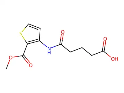 5-((2-(Methoxycarbonyl)thiophen-3-yl)amino)-5-oxopentanoic acid structure