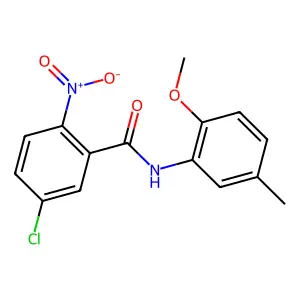 5-chloro-N-(2-methoxy-5-methylphenyl)-2-nitrobenzamide structure