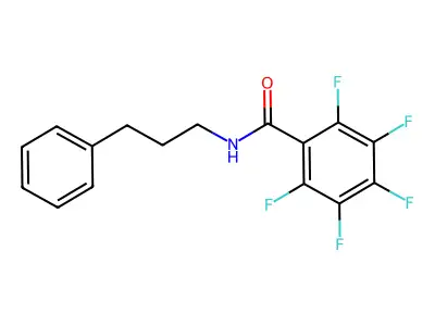 2,3,4,5,6-pentafluoro-N-(3-phenylpropyl)benzamide structure
