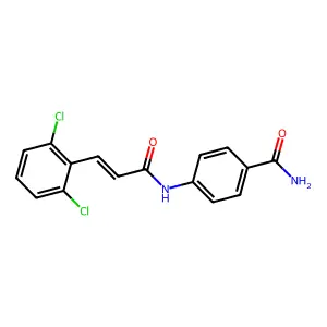 4-[3-(2,6-Dichlorophenyl)prop-2-enoylamino]benzamide structure