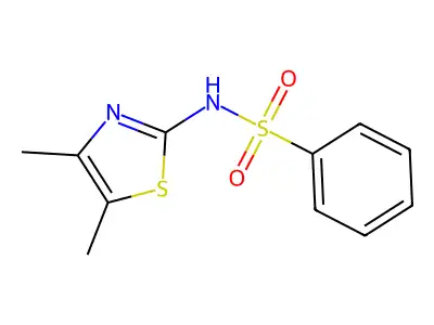N-(4,5-Dimethyl-2-thiazolyl)benzenesulfonamide structure