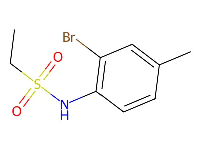 N-(2-bromo-4-methylphenyl)ethanesulfonamide structure