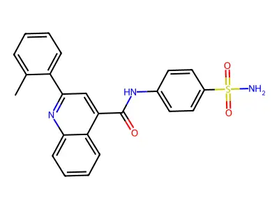 2-(2-methylphenyl)-N-(4-sulfamoylphenyl)quinoline-4-carboxamide structure