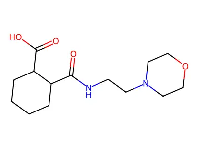 Cyclohexanecarboxylic acid, 2-[[[2-(4-morpholinyl)ethyl]amino]carbonyl]- structure