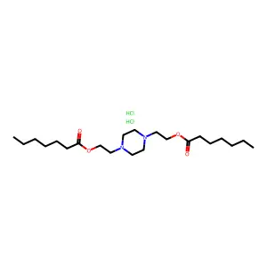 Ethanol, 2,2'-(1,4-piperazinylene)di-, diheptanoate, dihydrochloride structure
