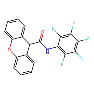 N-(pentafluorophenyl)-9H-xanthene-9-carboxamide structure