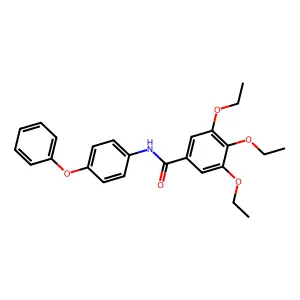 3,4,5-triethoxy-N-(4-phenoxyphenyl)benzamide structure