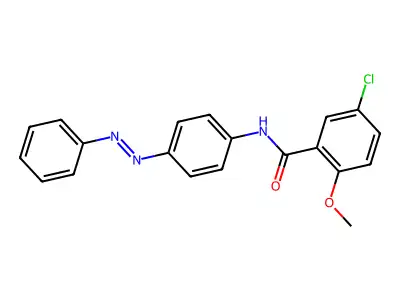 Benzamide, 5-chloro-2-methoxy-N-[4-(2-phenyldiazenyl)phenyl]- structure