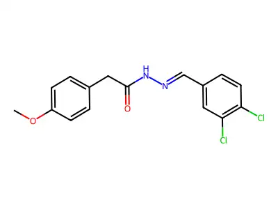 4-Methoxybenzeneacetic acid 2-[(3,4-dichlorophenyl)methylene]hydrazide structure