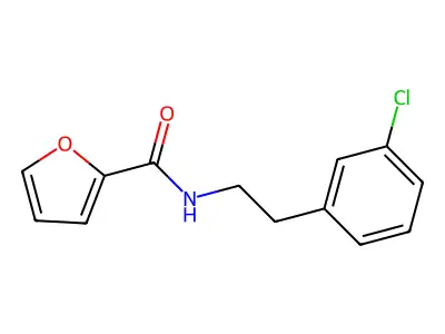 N-[2-(3-chlorophenyl)ethyl]furan-2-carboxamide structure