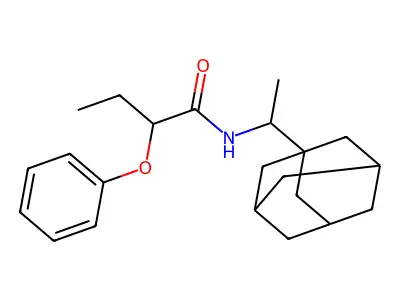 N-[1-(1-adamantyl)ethyl]-2-phenoxybutanamide structure