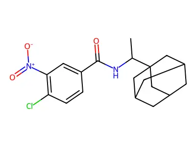 N-[1-(1-adamantyl)ethyl]-4-chloro-3-nitrobenzamide structure