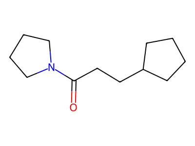 3-Cyclopentyl-1-(pyrrolidin-1-yl)propan-1-one (1) structure