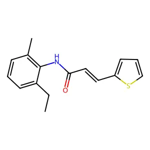 N-(2-ethyl-6-methylphenyl)-3-(2-thienyl)acrylamide structure