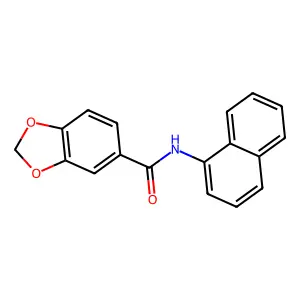 N-萘-1-基-1,3-苯并二氧杂环戊烯-5-甲酰胺 structure