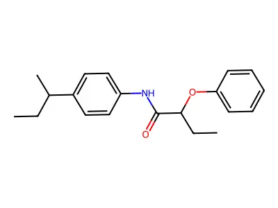 N-(4-butan-2-ylphenyl)-2-phenoxybutanamide structure