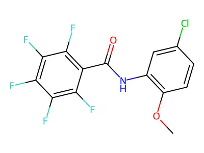 N-(5-chloro-2-methoxyphenyl)-2,3,4,5,6-pentafluorobenzamide structure