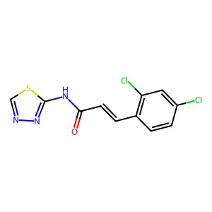 3-(2,4-dichlorophenyl)-N-(1,3,4-thiadiazol-2-yl)prop-2-enamide structure