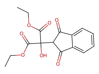 Diethyl (1,3-dioxo-2,3-dihydro-1H-inden-2-yl)(hydroxy)propanedioate structure