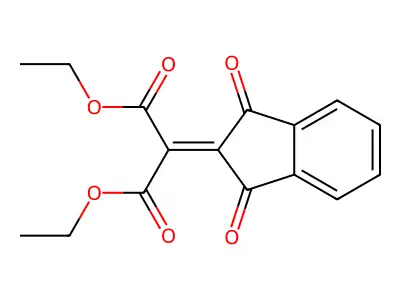 Diethyl 2-(1,3-dioxoinden-2-ylidene)propanedioate structure