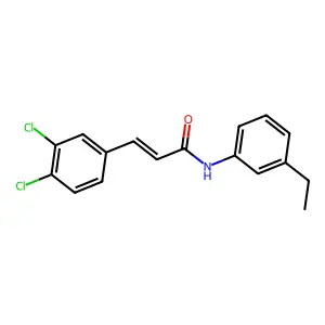 3-(3,4-dichlorophenyl)-N-(3-ethylphenyl)prop-2-enamide structure