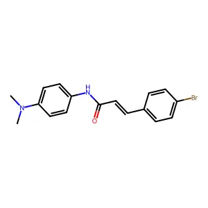 3-(4-bromophenyl)-N-[4-(dimethylamino)phenyl]prop-2-enamide structure