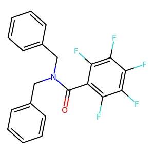 N,N-dibenzyl-2,3,4,5,6-pentafluorobenzamide structure