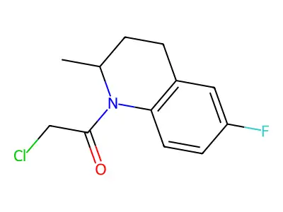 2-Chloro-1-(6-fluoro-2-methyl-3,4-dihydroquinolin-1(2H)-yl)ethan-1-one structure
