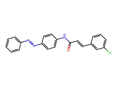 2-Propenamide, 3-(3-chlorophenyl)-N-[4-(2-phenyldiazenyl)phenyl]- structure