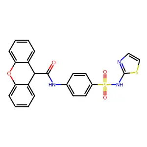 N-[4-(1,3-thiazol-2-ylsulfamoyl)phenyl]-9H-xanthene-9-carboxamide structure