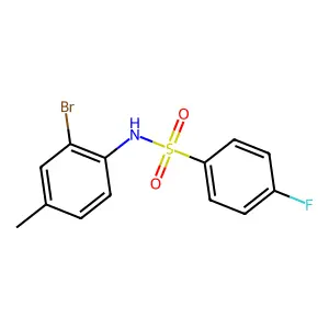 N-(2-bromo-4-methylphenyl)-4-fluorobenzenesulfonamide structure