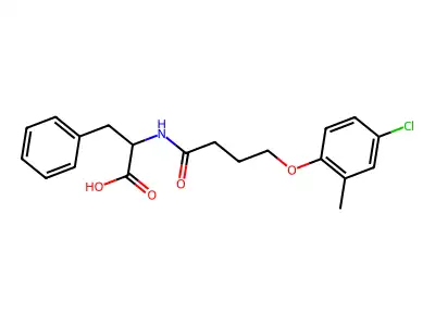 n-[4-(4-Chloro-2-methylphenoxy)butanoyl]phenylalanine structure
