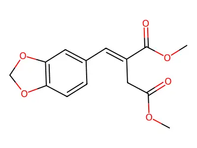 Dimethyl 2-(1,3-benzodioxol-5-ylmethylidene)butanedioate structure