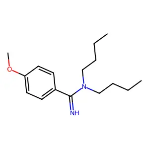 N,N-dibutyl-4-methoxybenzenecarboximidamide structure
