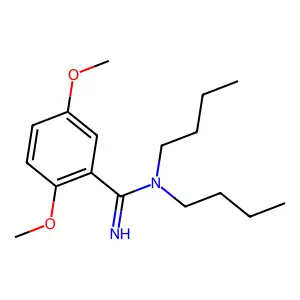 N,N-dibutyl-2,5-dimethoxybenzenecarboximidamide structure
