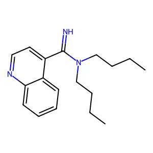 N,N-dibutylquinoline-4-carboximidamide structure