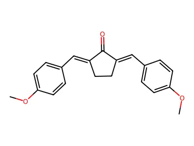 2,5-Bis[(4-methoxyphenyl)methylidene]cyclopentan-1-one structure