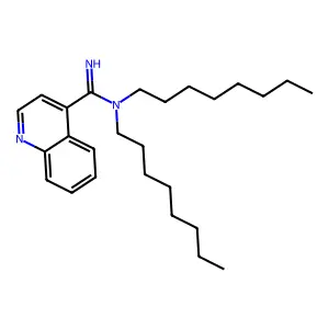 N,N-dioctylquinoline-4-carboximidamide structure