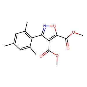 Dimethyl 3-mesitylisoxazole-4,5-dicarboxylate structure