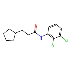 3-cyclopentyl-N-(2,3-dichlorophenyl)propanamide structure