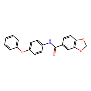 N-(4-phenoxyphenyl)-1,3-benzodioxole-5-carboxamide structure