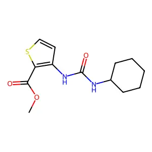 Methyl 3-[(cyclohexylcarbamoyl)amino]thiophene-2-carboxylate structure