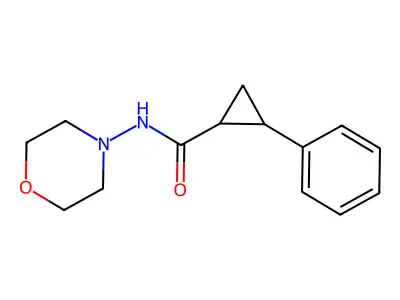 N-(4-Morpholinyl)-2-phenylcyclopropanecarboxamide structure