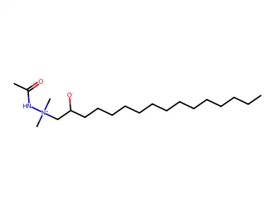 2-Acetyl-1,1-dimethyl-1-(2-hydroxyhexadecyl)hydrazinium hydroxide inner salt structure
