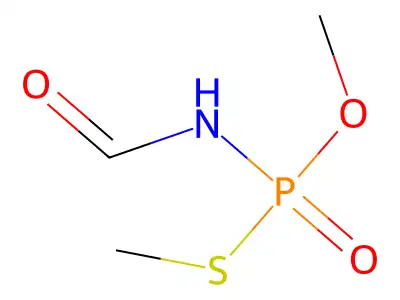 Phosphoramidothioic acid, formyl-, O,S-dimethyl ester structure