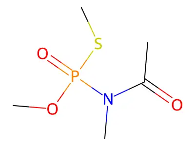 Phosphoramidothioic acid, acetylmethyl-, O,S-dimethyl ester structure
