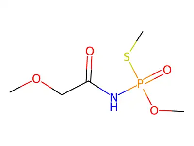 Phosphoramidothioic acid, (methoxyacetyl)-, O,S-dimethyl ester structure