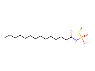 Phosphoramidothioic acid, tetradecanoyl-, O,S-dimethyl ester structure